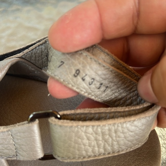 Arche France Gray Leather Peep Toe Slingback Sandals 40 US 9 Comfort Minimalist - Picture 10 of 10